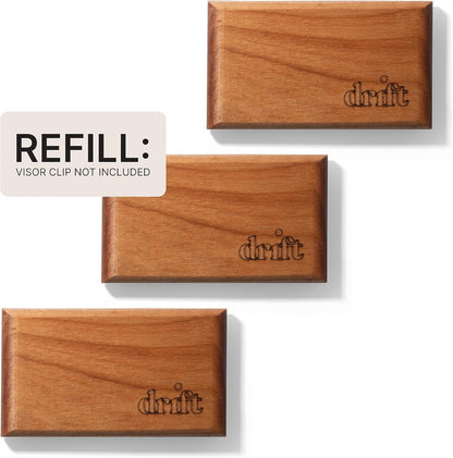 Drift Car Air Freshener - The Original Wood Air Freshener - Car Odor Eliminator - Long Lasting Scent - Metal Clip - Essential Oils - Clean