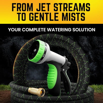 PowerFlow Garden Hose, NON-EXPANDABLE 25 Feet Premium Quality Stainless Steel Metal Water Hose with Durable Fabric Skin, Hose For