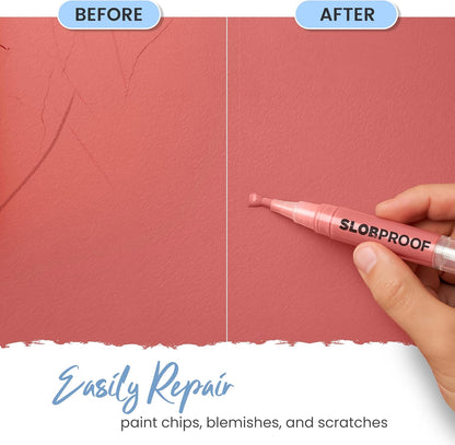 Slobproof Refillable Touch-Up Paint Pen, Mess-Free, Reusable Wall Paint Repair Tool, Precise Application, DIY Home Improvement