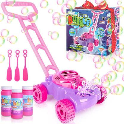 ArtCreativity Bubble Lawn Mower for Toddlers 1-3, Bubble Machine for 1-Year-Old Girl Gifts, Easter Basket Stuffers for