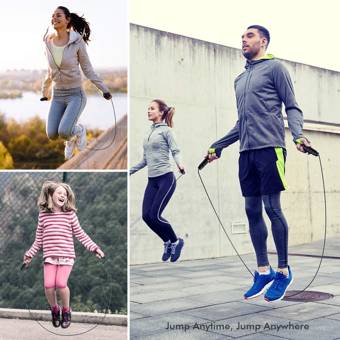 Jump Rope, Tangle-Free Rapid Speed Jumping Rope Cable with Ball Bearings for Women, Men &