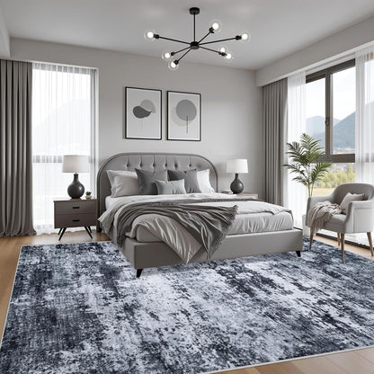 5x7 Area Rug Living Room Rug: Washable Modern Abstract Soft Thin Rug Indoor Floor No Slip Stain Resistant Carpet for Bedroom Dining Room Farmhouse