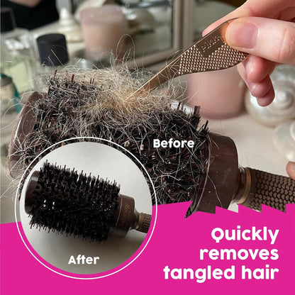 Pikk-it Vacuum Hair Brush Cleaner Tool Removes Tangled Hair from Vacuums & Hairbrushes, Pet & Human Hair Removal Comb