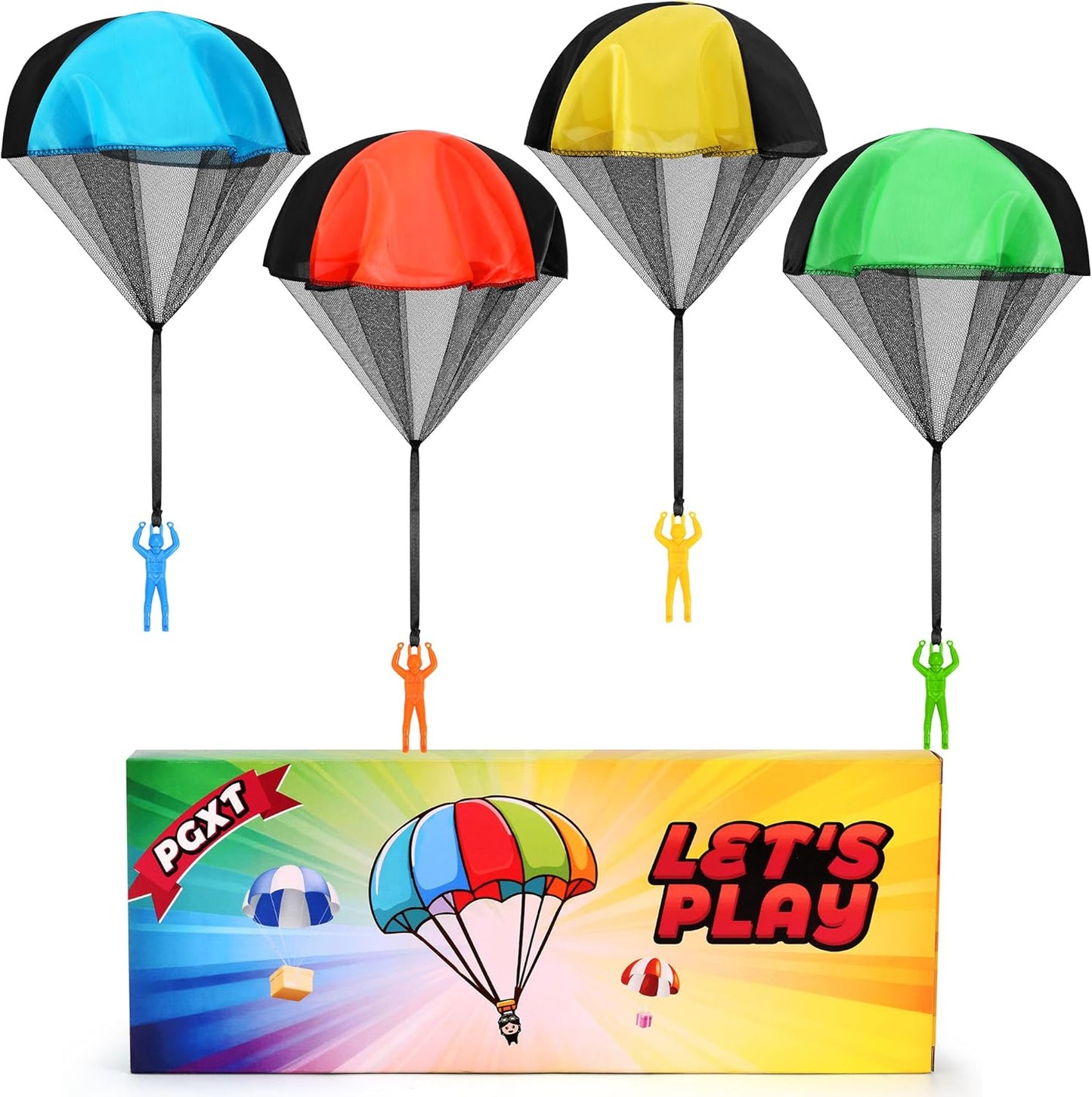 Parachute Toy for Kids, Outdoor Toys Flying Parachute Men, Inside & Outside Toys for or 3 4 5 6 7 8 9 10 11 12 Year
