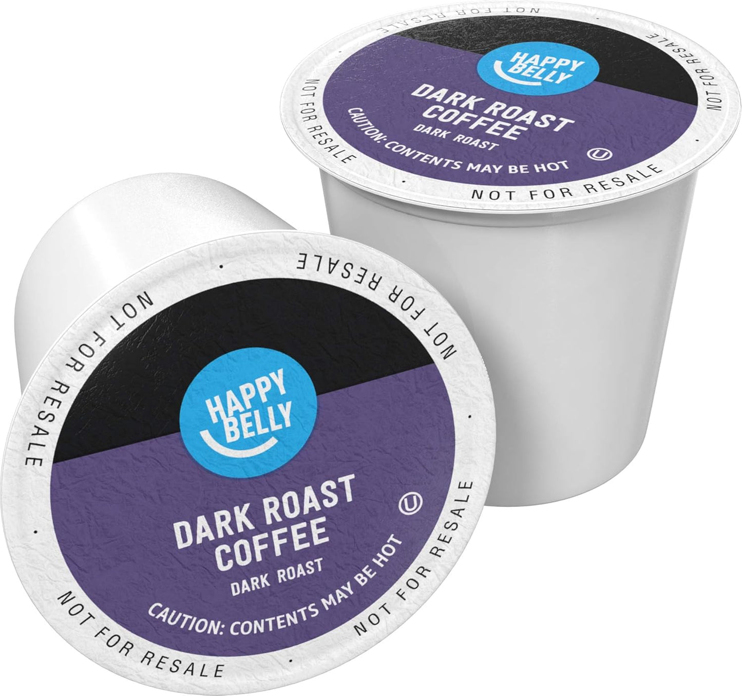 Amazon Brand - Happy Belly Dark Roast Coffee Pods, 100 Count
