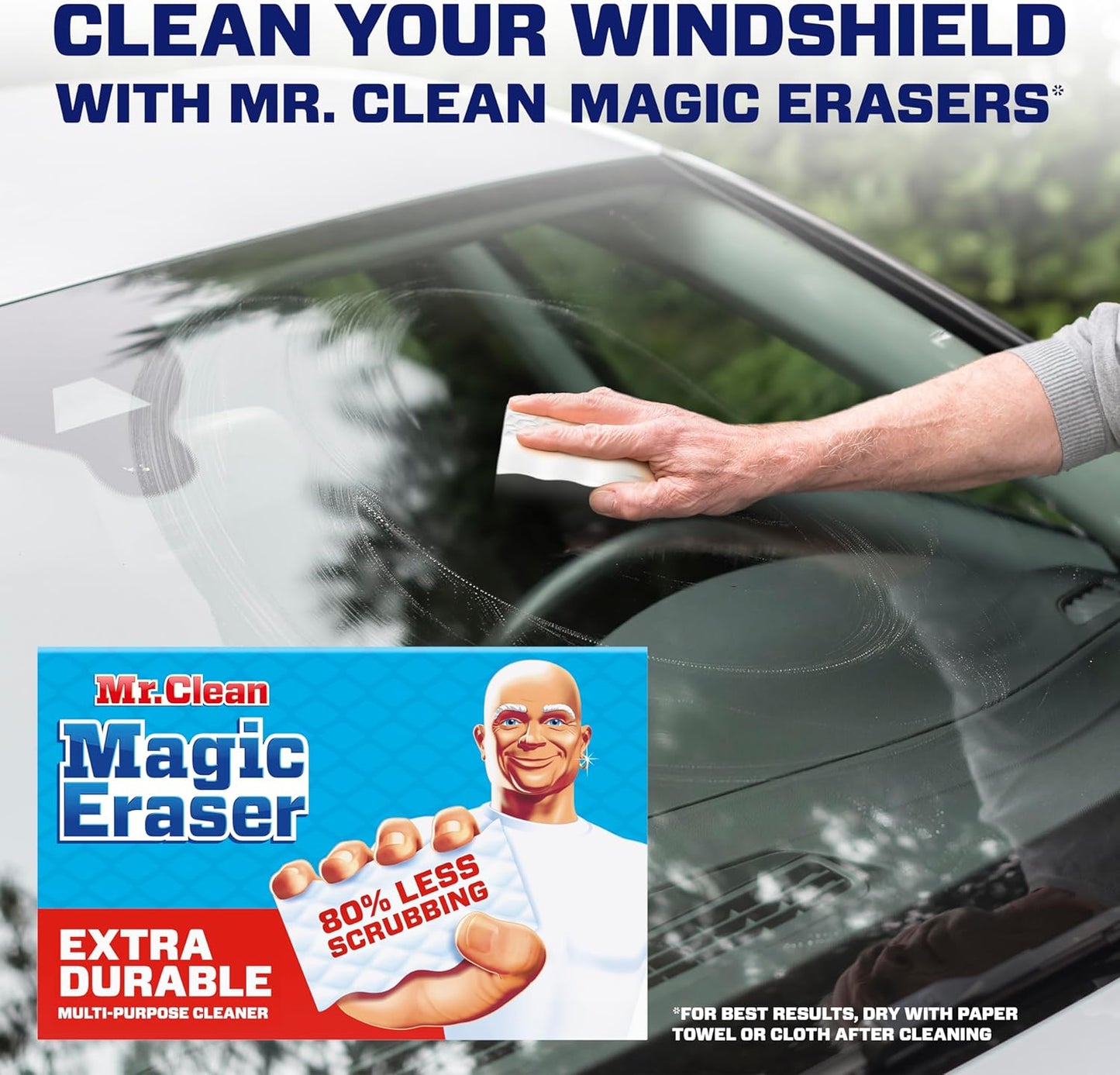 Mr. Clean Magic Eraser Sponge, All Purpose Cleaner, Cleaning Scrubber, Wall, Sneaker, Kitchen, Bathroom, Shower Cleaner, Cleaning