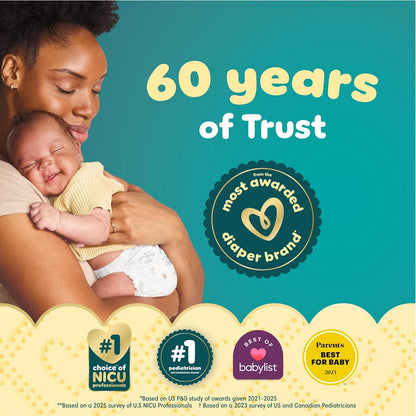 Pampers Swaddlers Diapers, Size 4 (15-34 lbs), 150 Count, Absorbent, Keeps Baby Dry and
