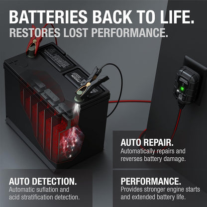 NOCO GENIUS1: 1A 6V/12V Smart Battery Charger Automatic