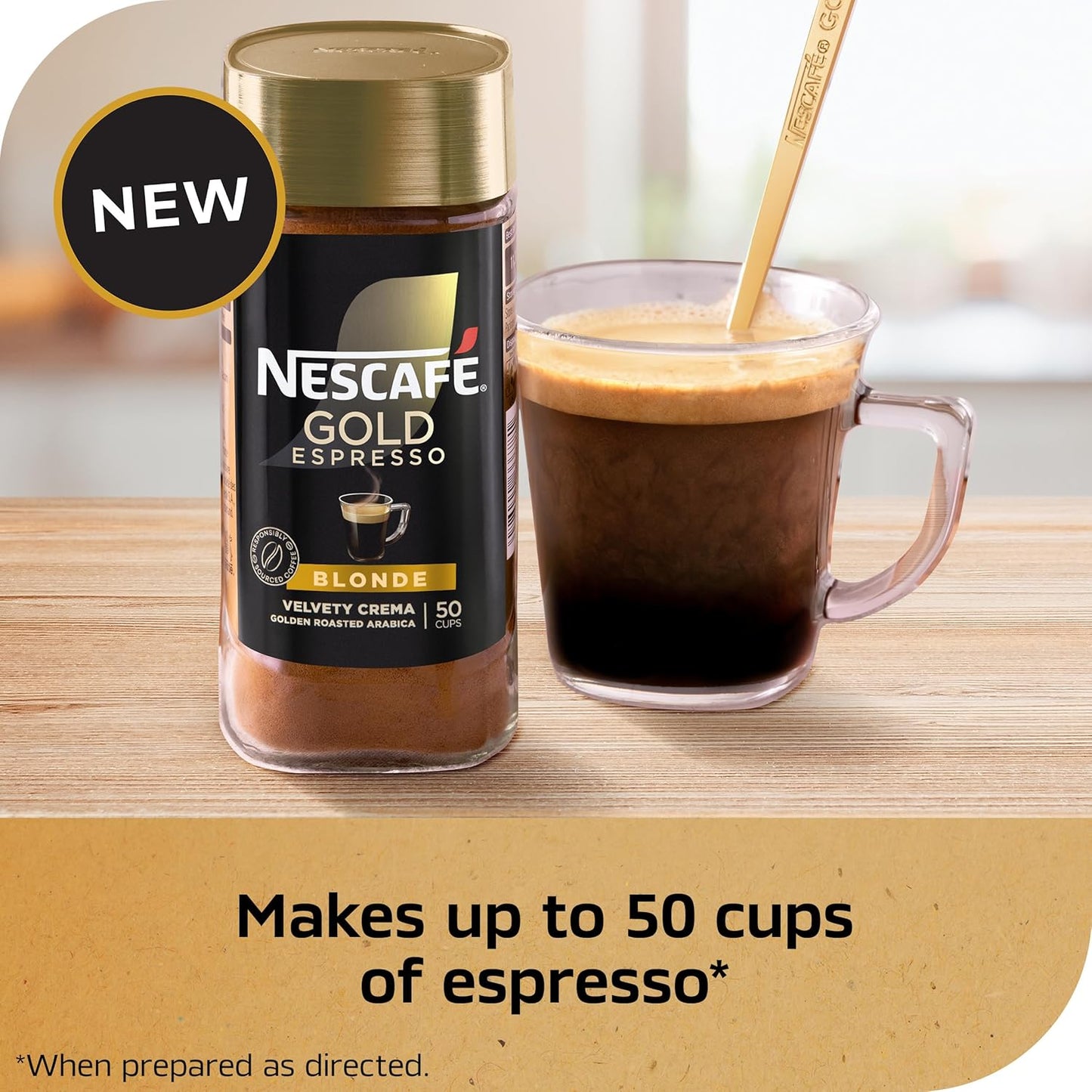 NESCAF Gold Espresso Blonde, Instant Coffee, 3.5 oz