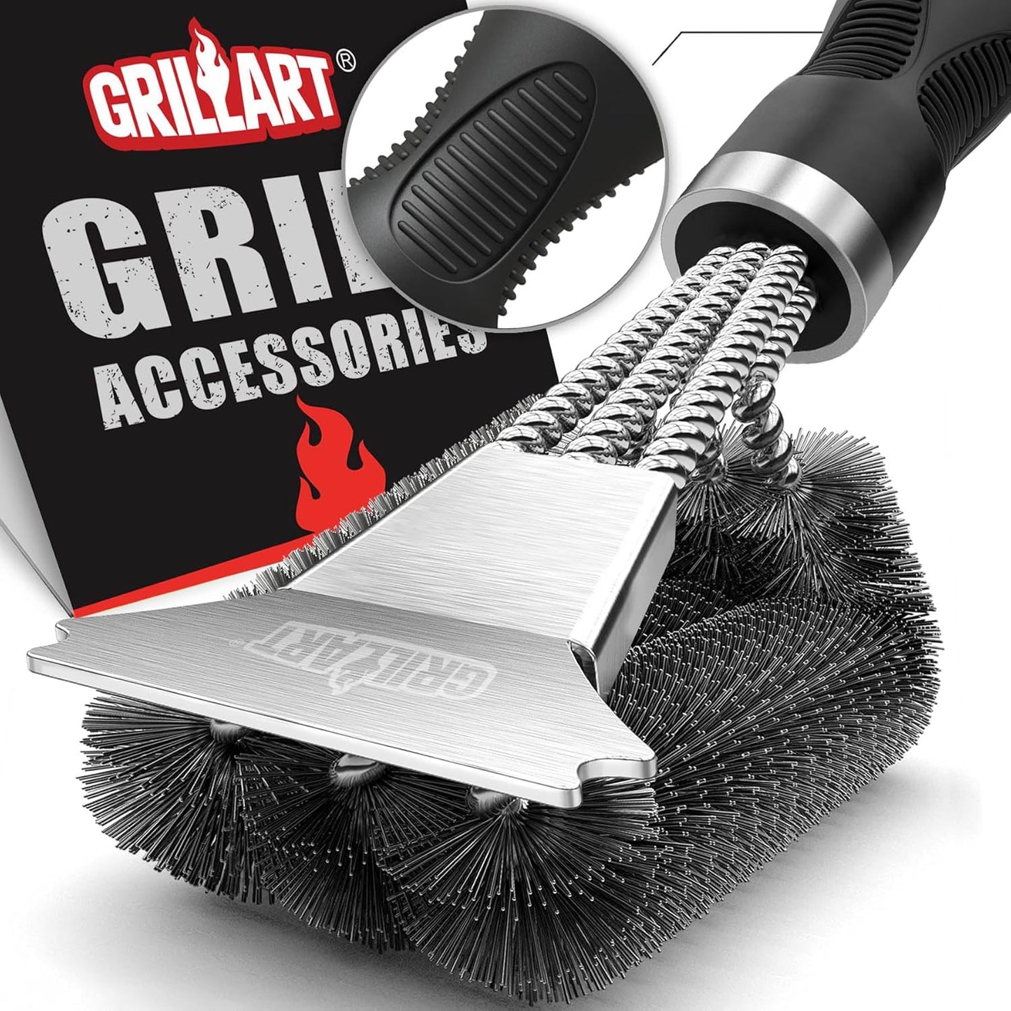GRILLART Grill Brush and Scraper, Extra Strong BBQ Cleaner