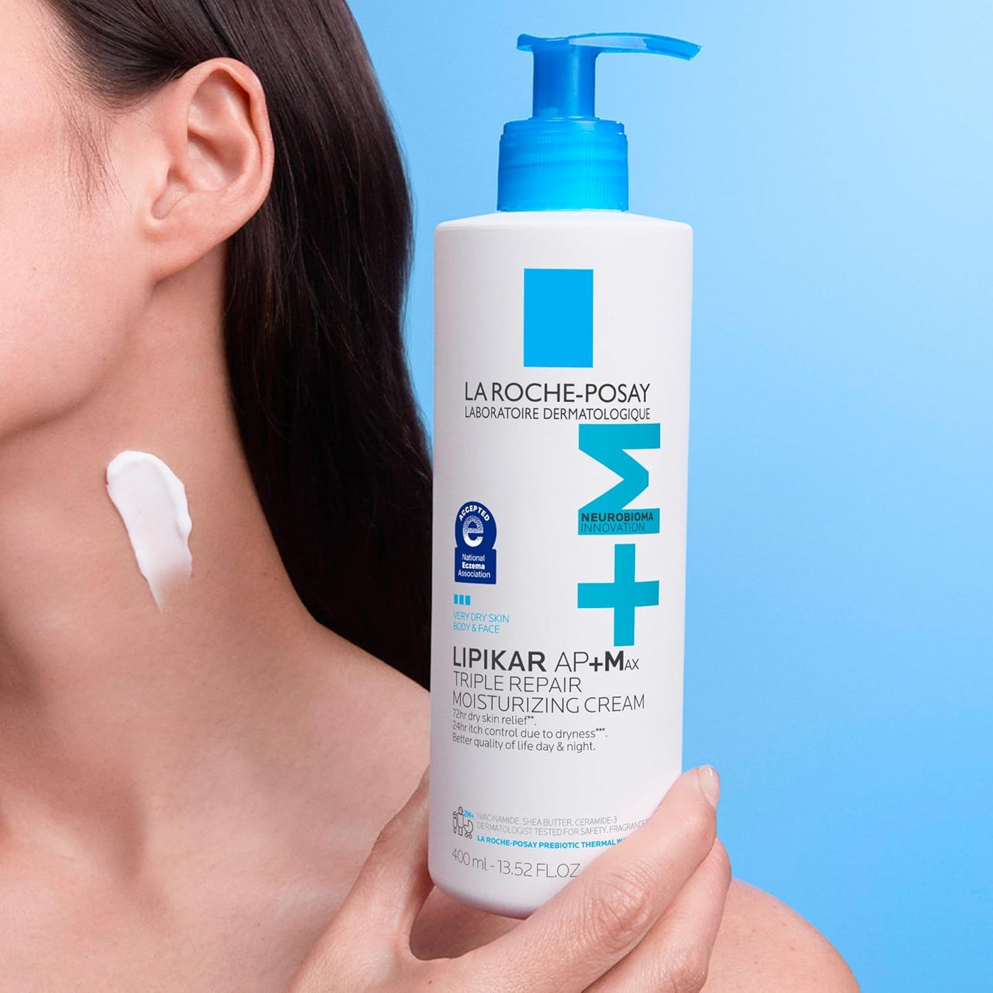 La Roche-Posay Lipikar AP+MAX Triple Repair Moisturizing Body Cream, Face & Body Lotion for Dry Skin with Shea Butter &