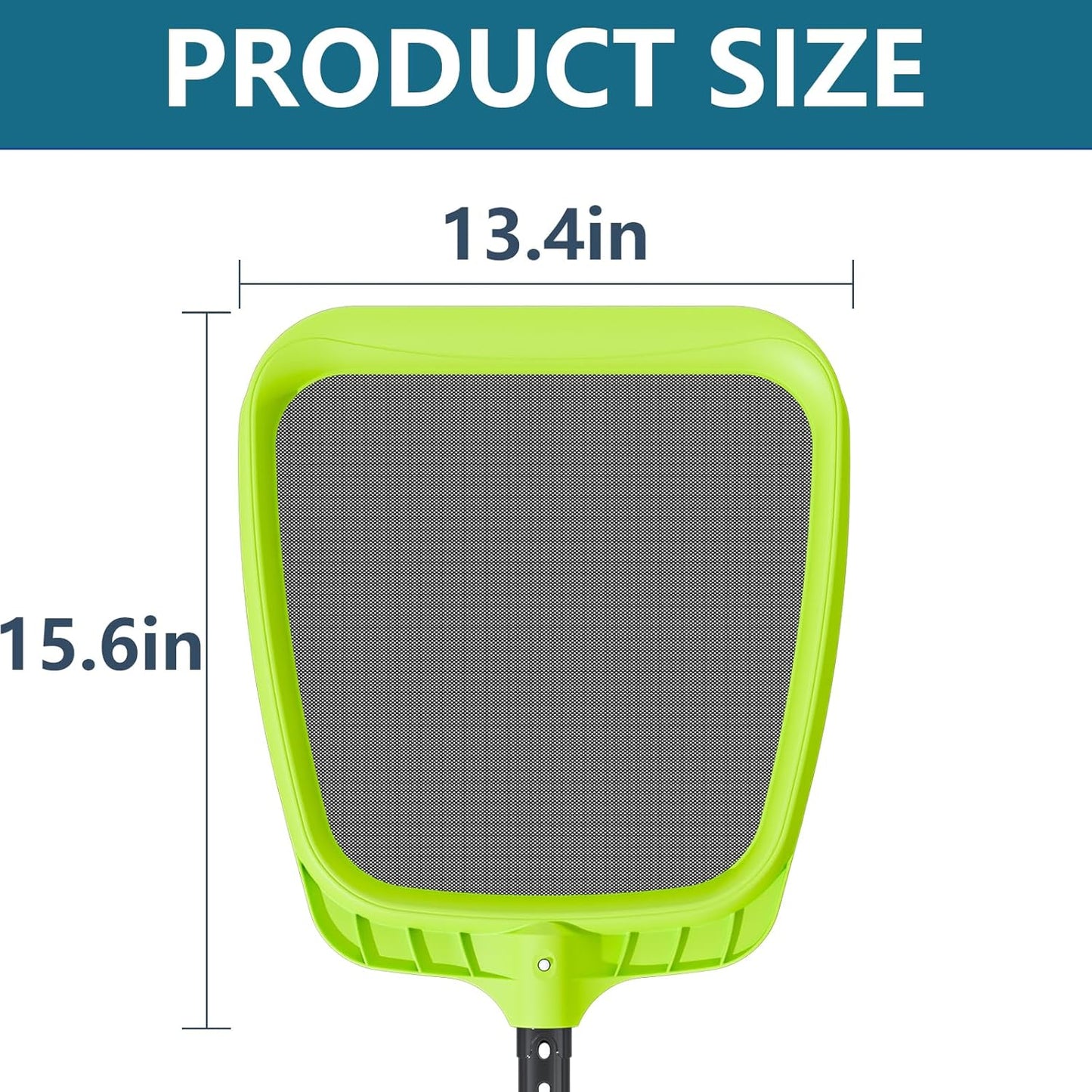 Sepetrel Pool Skimmer Net - Professional Heavy Duty Reinforced Frame Nylon Flat Leaf Rake Net,for Spa Pond Swimming