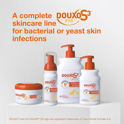 Douxo S3 Pyo Pads, Contains 3% Chlorhexidine & 0.5% Ophytrium, Antiseptic & Hydrating, For Bacterial or Yeast Skin Infections, For Dogs and
