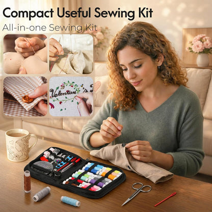 Coquimbo Sewing Kit Mothers Day Gifts for Mom Grandma Women Wife Teen Girls Beginner Traveler, Portable Sewing Supplies Accessories Contains