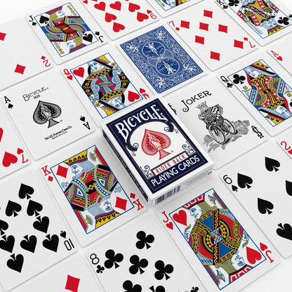 Bicycle Rider Back Playing Cards, Standard Poker Size Deck of Cards, Red & Blue (2 Pack), Classic Cards for Poker