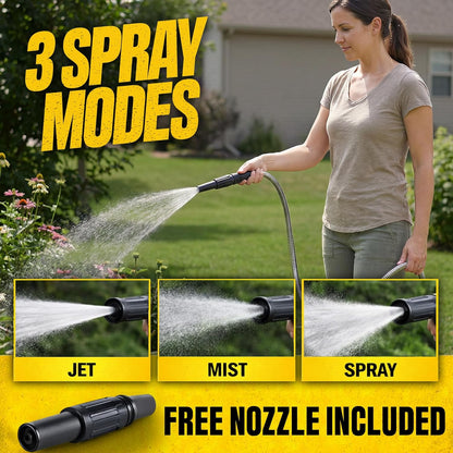 BIONIC STEEL 100 Ft Metal Garden Hose with Sprayer
