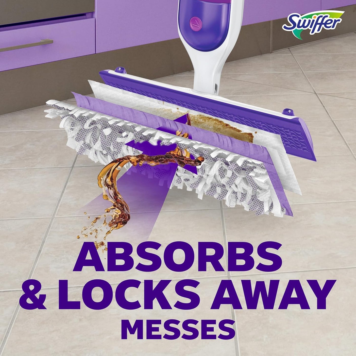 Swiffer PowerMop Multi-Surface Mop Kit for Floor Cleaning, Fresh Scent, Mopping Kit Includes PowerMop, 2 Mopping Pad