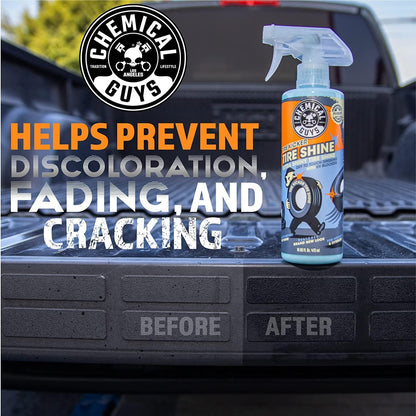 Chemical Guys Tire Kicker Sprayable Extra Glossy Tire Shine Spray, Dry-to-Touch Dressing - Restores Wet Look to Rubber, Vinyl, and