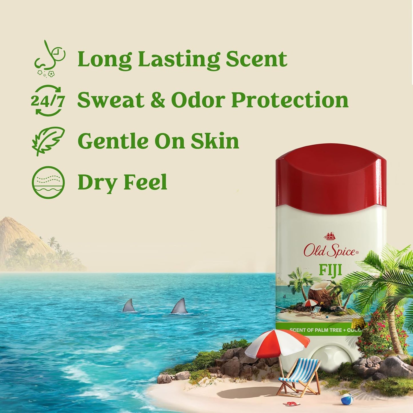 Old Spice Dry Feel Antiperspirant Deodorant for Men, 24/7 Freshness, 24/7 Sweat & Odor Protection, Gentle on Skin with Skin
