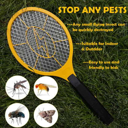 2 Pack Electric Fly Swatter, Bug Zapper Racket for Indoor Pest