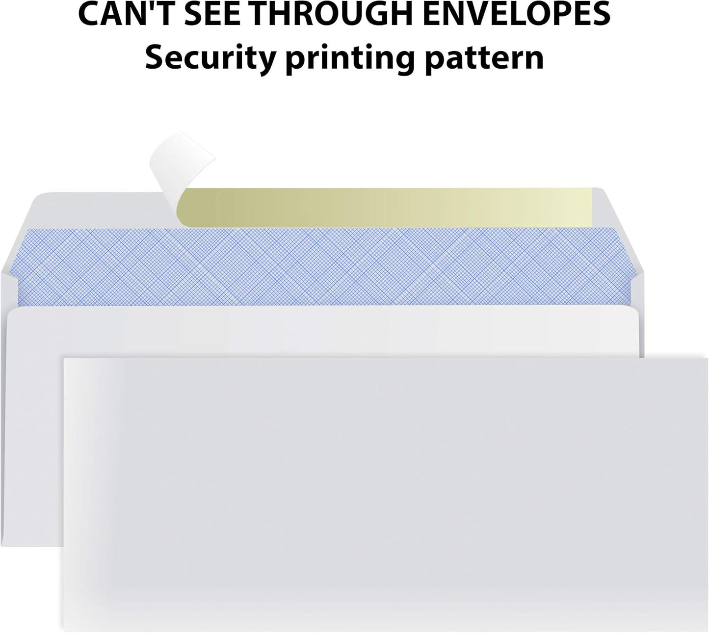 Envelopes Letter Size Self Seal, 500 Business Mailing Security Peel and Sealing Envelope, 100%