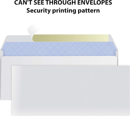Envelopes Letter Size Self Seal, 500 Business Mailing Security Peel and Sealing Envelope, 100%