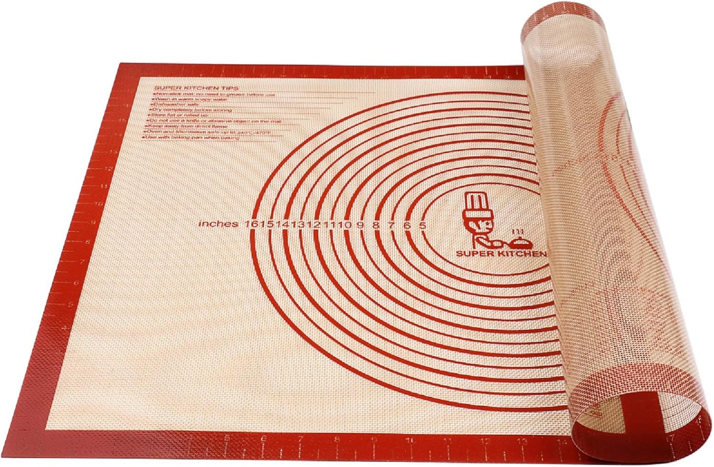 Non-slip Silicone Pastry Mat Extra Large with Measurements 28''By 20'' for Silicone Baking Mat, Counter, Dough Rolling, Oven