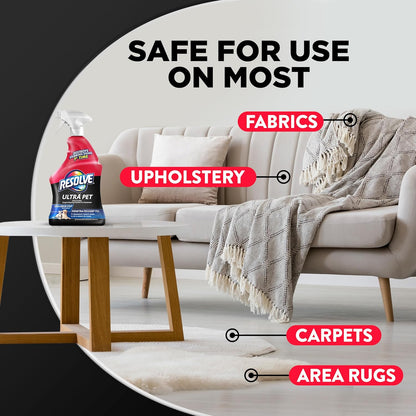 Resolve Ultra Pet Carpet Cleaner Spray for Removal of Pet Stains & Odors, 32oz