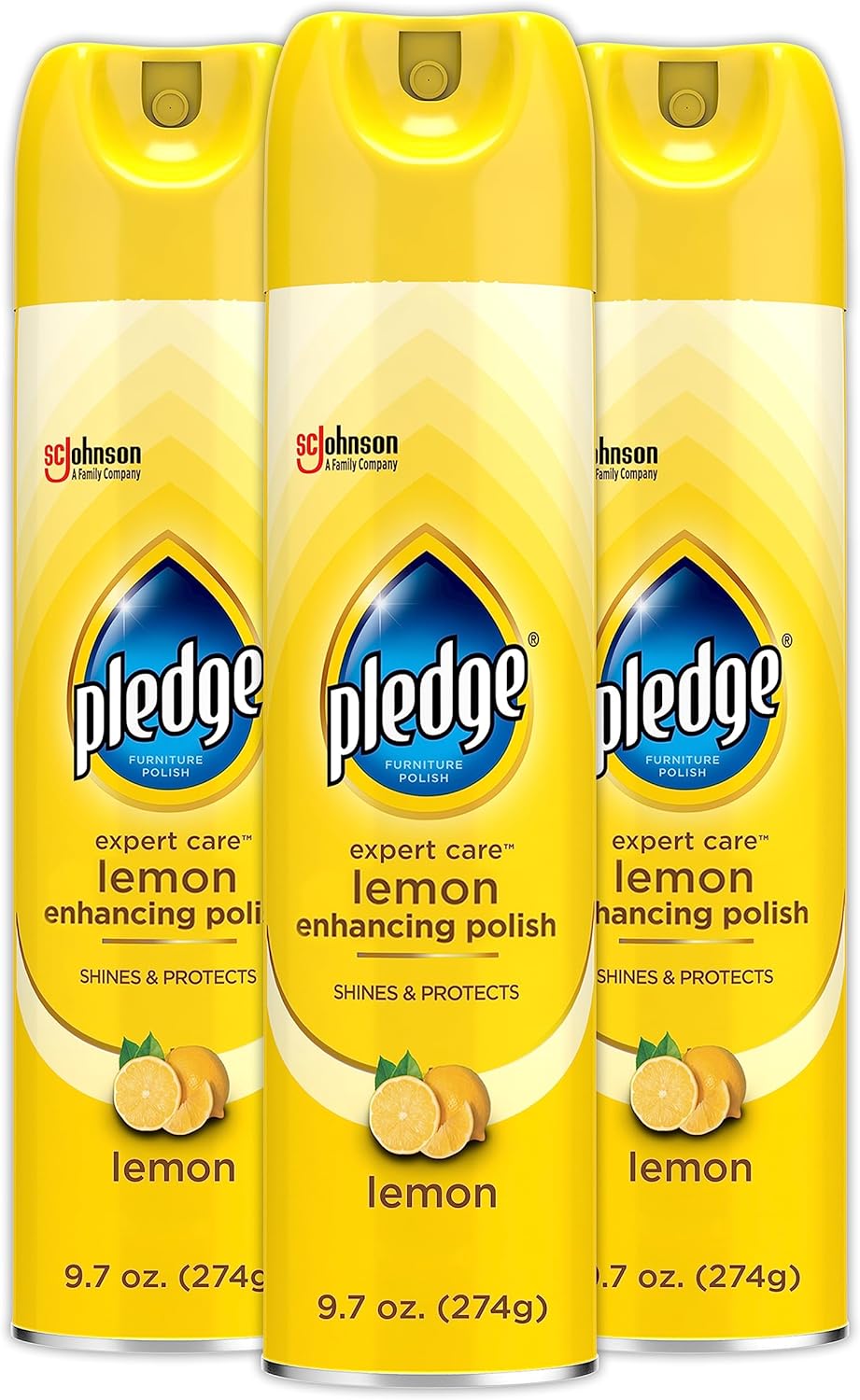 Pledge Enhancing Polish Spray, Wood Furniture & Stainless Steel Polish, Remove Dust and Fingerprints, Fast Shine and