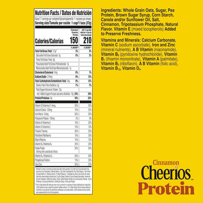 Cheerios Protein Cereal, Cinnamon, 8g Protein, Family Size, 15 oz