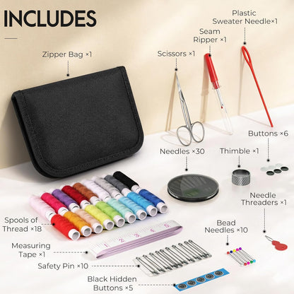 Coquimbo Sewing Kit Mothers Day Gifts for Mom Grandma Women Wife Teen Girls Beginner Traveler, Portable Sewing Supplies Accessories Contains