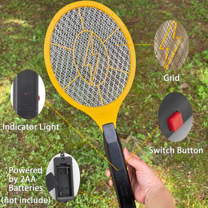 2 Pack Electric Fly Swatter, Bug Zapper Racket for Indoor Pest