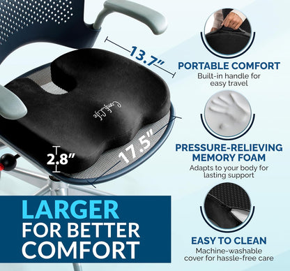 ComfiLife Premium Gel & Memory Foam Seat Cushion Doctor Recommended Office Chair