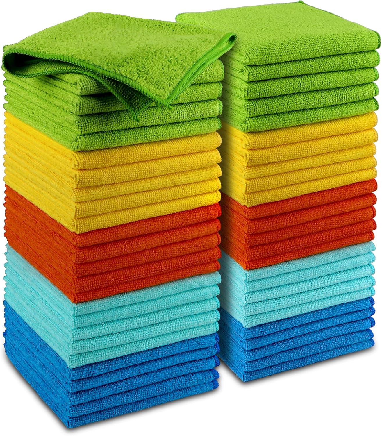 AIDEA Microfiber Cleaning Cloth, 50PK, Microfiber Towels for Cars, Premium Wash Cloths, Dusting Cloth Cleaning Rags, Absorbent Towels for SUVs