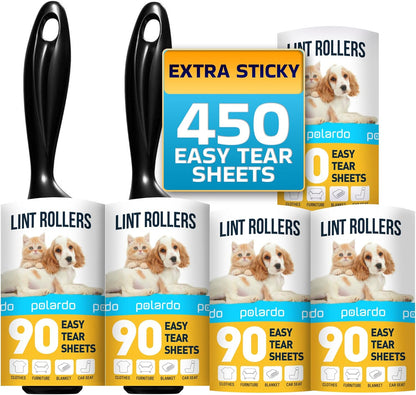 Lint Rollers for Pet Hair, White, Sticky Remover for Couch, Clothes, Furniture and Carpet, Dog and Cat Fur Remover, Animal
