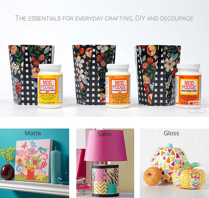 Mod Podge Gloss Sealer, Glue & Finish: All-in-One Craft Solution- Quick Dry, Easy Clean, for Wood