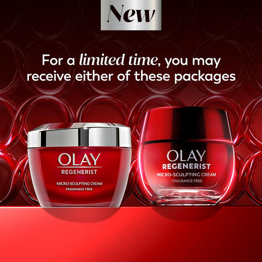 Olay Face Moisturizer, Regenerist Micro-Sculpting Cream for Women, Fragrance-Free - Anti-Aging