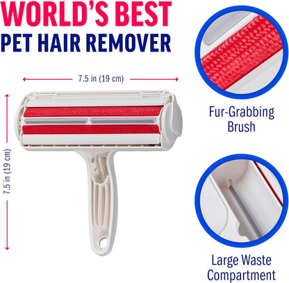 ChomChom Roller Pet Hair Remover Original Size Reusable Lint Roller for Cat & Dog Hair on Furniture, Couch, Carpet, Car, Rugs & Bedding