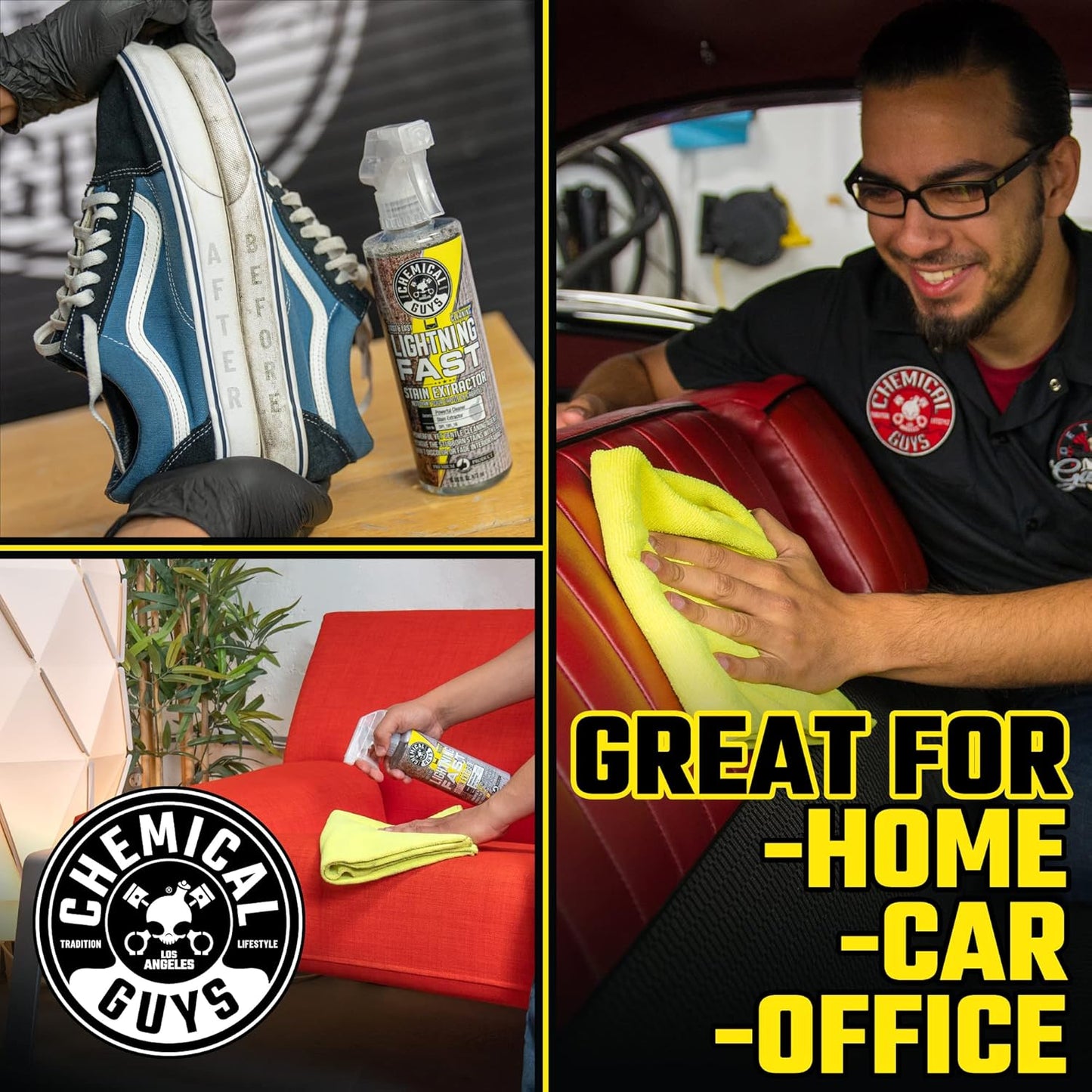 Chemical Guys Lightning Fast Carpet and Upholstery Stain Extractor - Chemical Guys Carpet Cleaner, Great for Fabric, Upholstery, Cars, Home