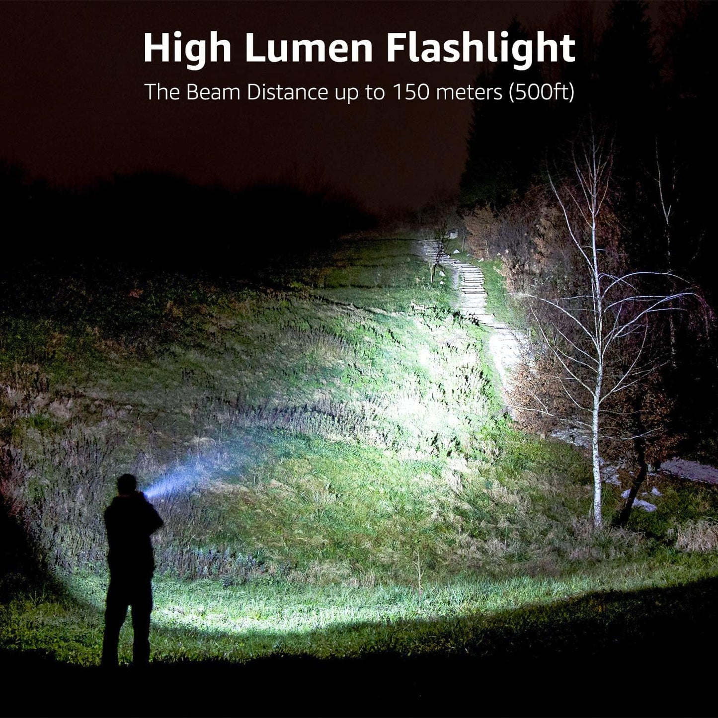 Lighting EVER LED Flashlights High Lumens, Small Flashlight, Waterproof, Adjustable Focus Flash Light for Outdoor, Emergency, AAA Batteries
