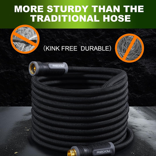 Relxitl Garden Hose, Flexible Water Hose, Ultra Lightweight Non-Expanding hose with 10 Function Sprayer, Leak proof, Pressure Resistant for