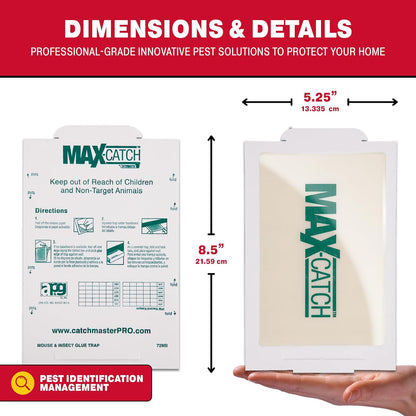 Catchmaster Max-Catch Mouse & Insect Glue Trap 36pk, Mouse Traps Indoor for Home, Sticky Pest Control Adhesive Tray for Catching