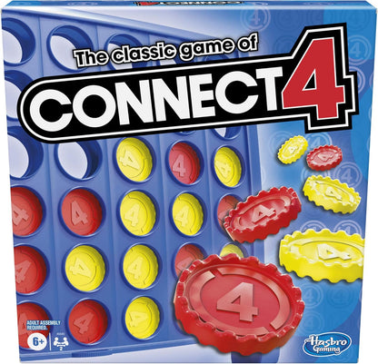 Hasbro Gaming Connect 4 Classic Grid, 4 in a Row Game, Strategy Board Games for Kids, 2 Players for Family and Kids, Easter Gifts for Boys and