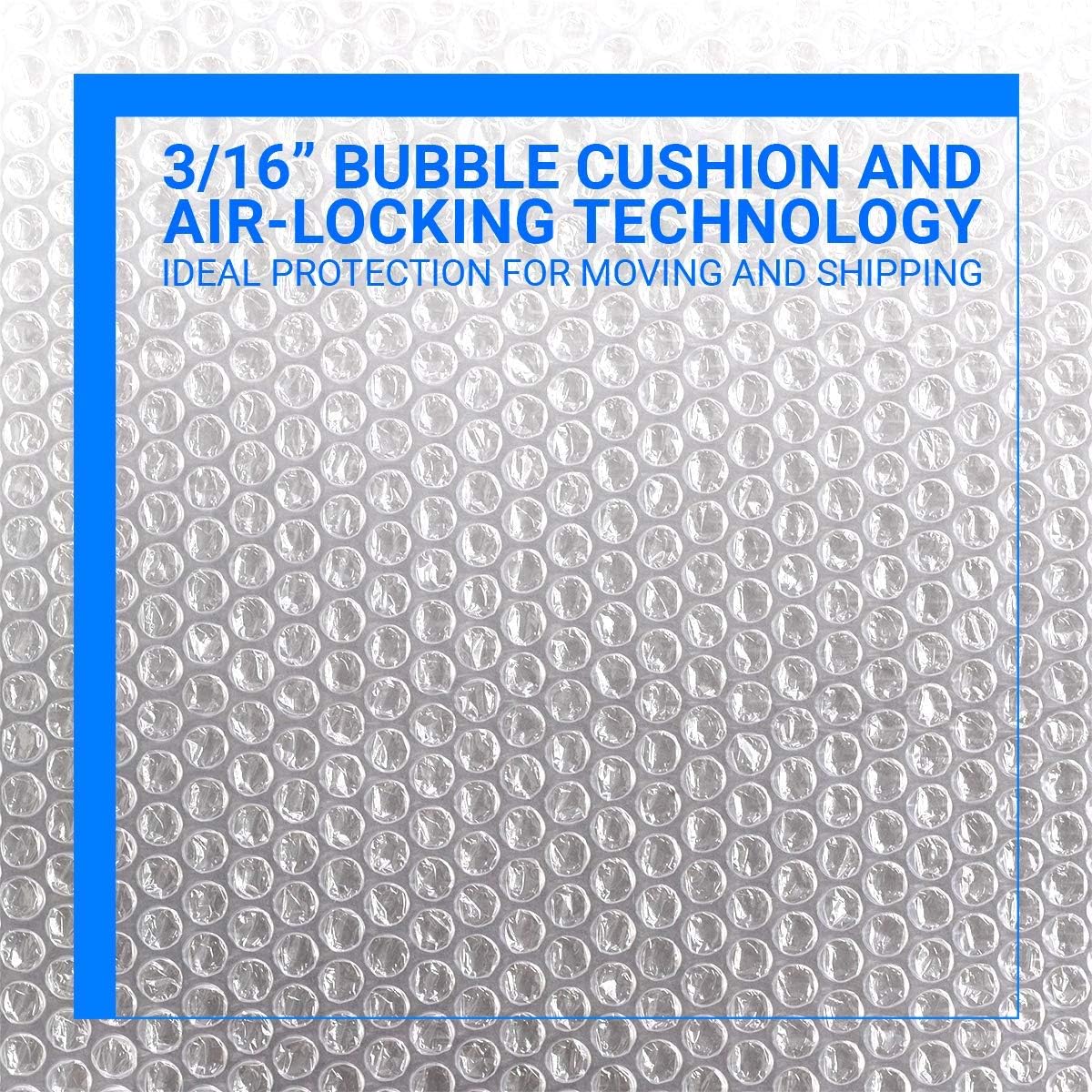 Bubble Cushioning Wrap Rolls, 3/16" x 12" x 72' ft Total [2 Rolls of 36 Feet] Perforated Every 12", 20 Fragile Stickers for Packaging