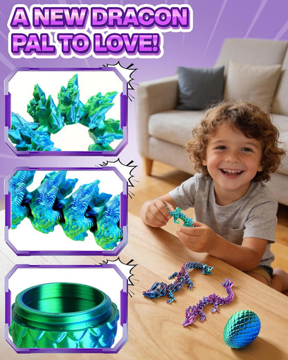 12PACK 3D Printed Dragon Eggs, Easter Basket Stuffers for Children and Teens, Unique Easter Toys & Gifts for