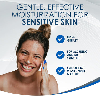 Vanicream Daily Facial Moisturizer With Ceramides and Hyaluronic Acid - Formulated Without Common Irritants for Those with Sensitive Skin, 3 fl oz