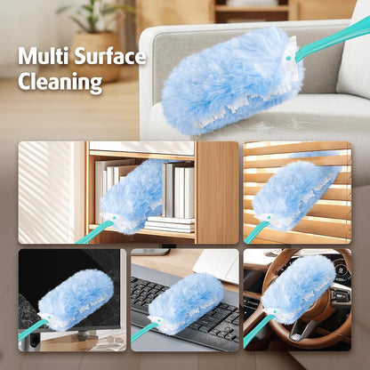 Duster Refill for Swiffer Duster, 30 Count Heavy Duty 2 Side 360 Duster Refills with 1 Handle, 4X