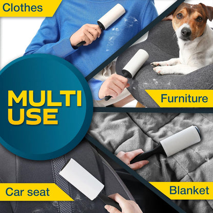 Lint Rollers for Pet Hair, White, Sticky Remover for Couch, Clothes, Furniture and Carpet, Dog and Cat Fur Remover, Animal