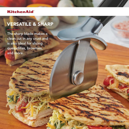 KitchenAid Classic Pizza Wheel with Sharp Blade For Cutting Through Crusts, Pies and