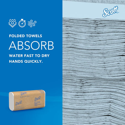 Scott Professional Universal Multifold Paper Towels, Bulk (01840), Absorbency Pockets, 9.2" x 9.4" sheets, Standard Tier